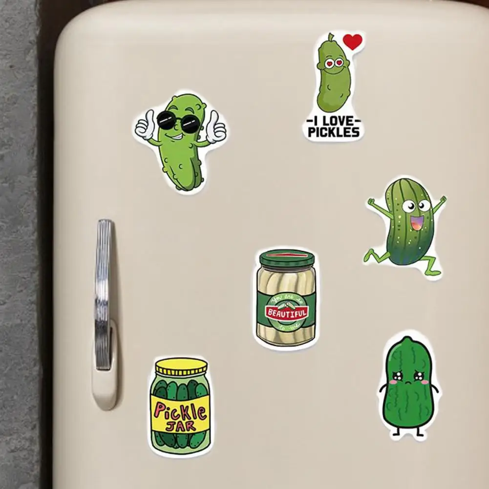 Waterproof Computer Stickers Cute Stickers for Scrapbooks Vibrant Cartoon Pickle Stickers Rich Patterns for Guitars Notebooks