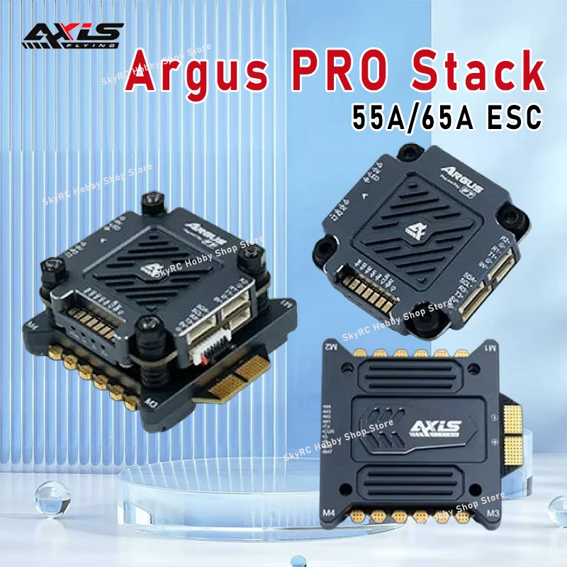 

AxisFlying Argus PRO Stack - F7 FC 96K 55A/65A BL32 4in1 ESC 3-6S 30x30mm FPV RC Accessory