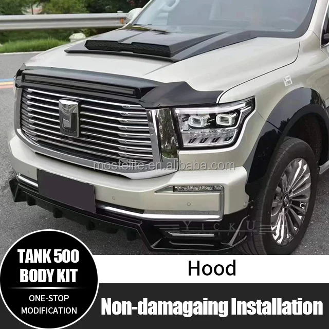 High Quality ABS Hurricane Knight Engine Bonnet Cover Front Hood For GWM Tank 500