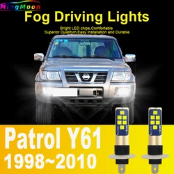 2x H3 Led Fog Light Canbus Bulb Car Headlight High Power Auto Diode Driving Running Lamp 12V 55W For Nissan Patrol Y61 1998~2010