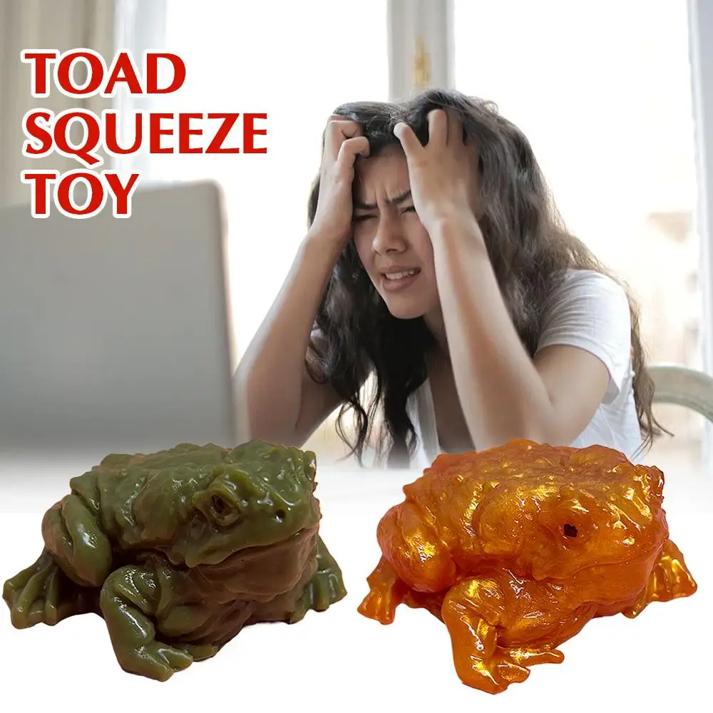 1 stücke Lustige Kröte Frosch Squishy Ornament Stress Relief Streich Für Kinder Lustige Meme Party Geburtstag Geschenk Frosch Quetschen Schreibtisch Ornament – Detail 4