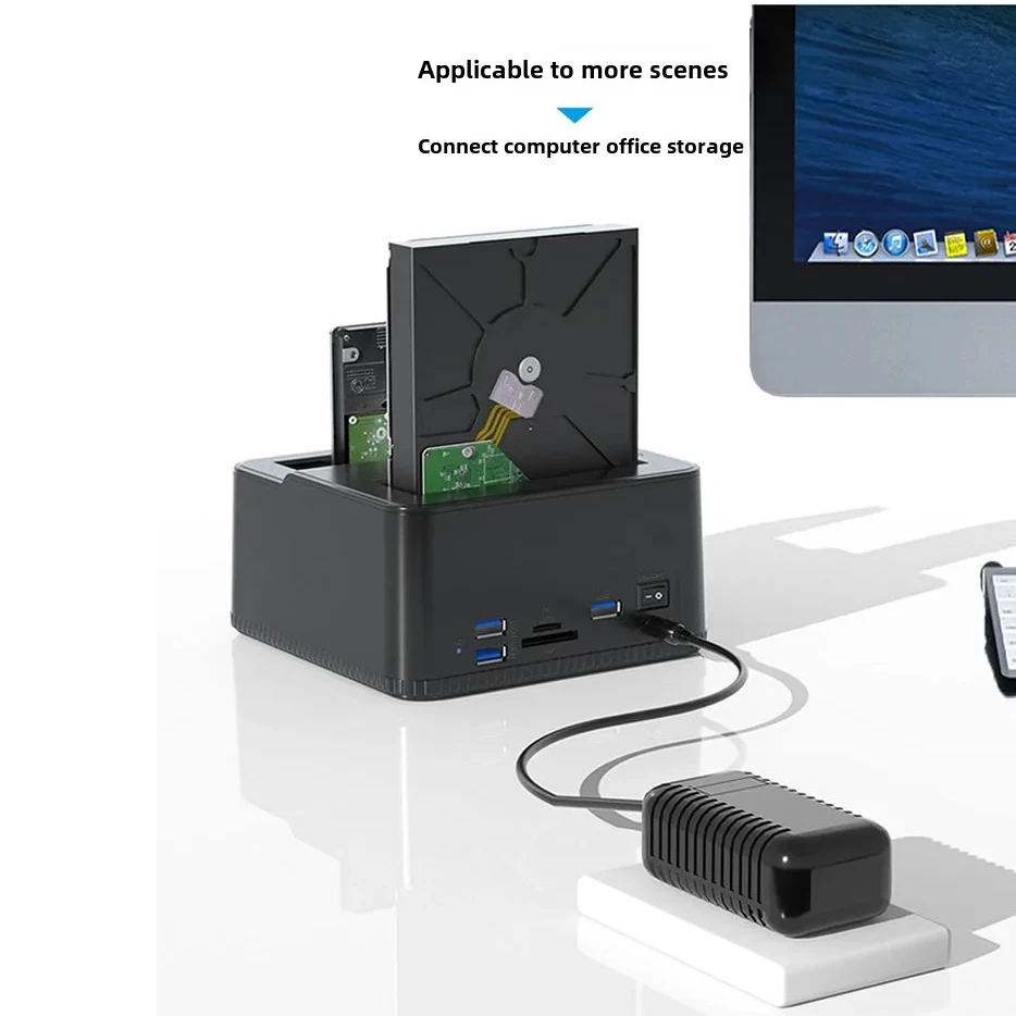 7 IN 1 HDD Docking Station SATA to USB 3.0 อะแดปเตอร์สําหรับ 2.5 3.5 SSD Disk Case HDD กล่อง Dock Hard Drive Docking Station