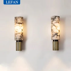 Natural Luxury Marble Wall Lamp Bedside Wall Sconce Living Room Home Decora Lights Bedroom Corridor Light Fixtures