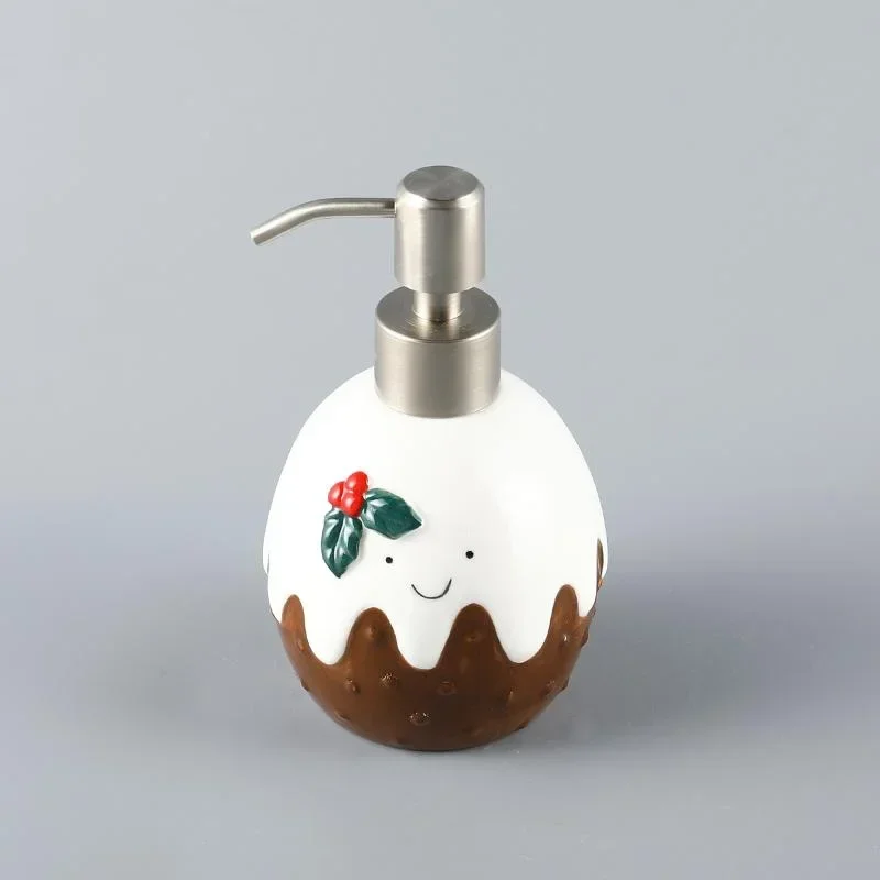 Ceramic Christmas Lotion Bottle Cartoon Hand Sanitizer Soap Dispenser Shampoo Shower Gel Bathroom Accessories 2