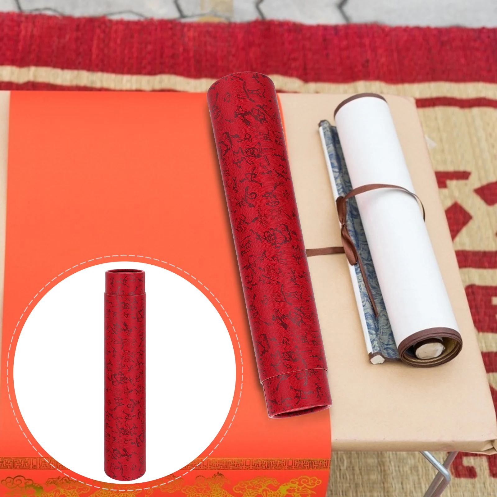 

Poster Tube Artwork Storage Portable Drawings Case Telescopic Expandable Large Capacity Blueprints Document Holder Water