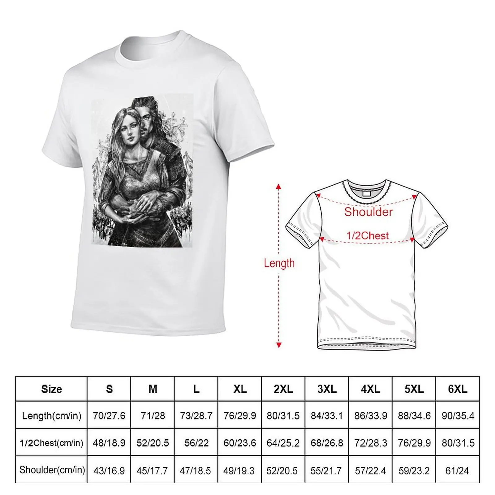 Aethelflaed and Uhtred T-Shirt summer clothes Aesthetic clothing tee shirts for men