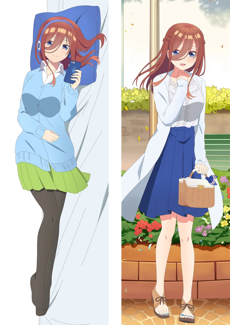 Cartoons Nakano Miku Cosplay Dakimakura Pillow Case Hugging Body Prop