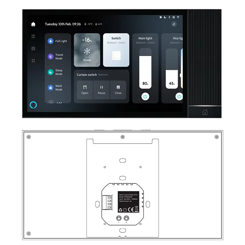 TUOAN TPA08 Smart 8pro Control Panel with Asian/US/EU Standard for Smart Life App