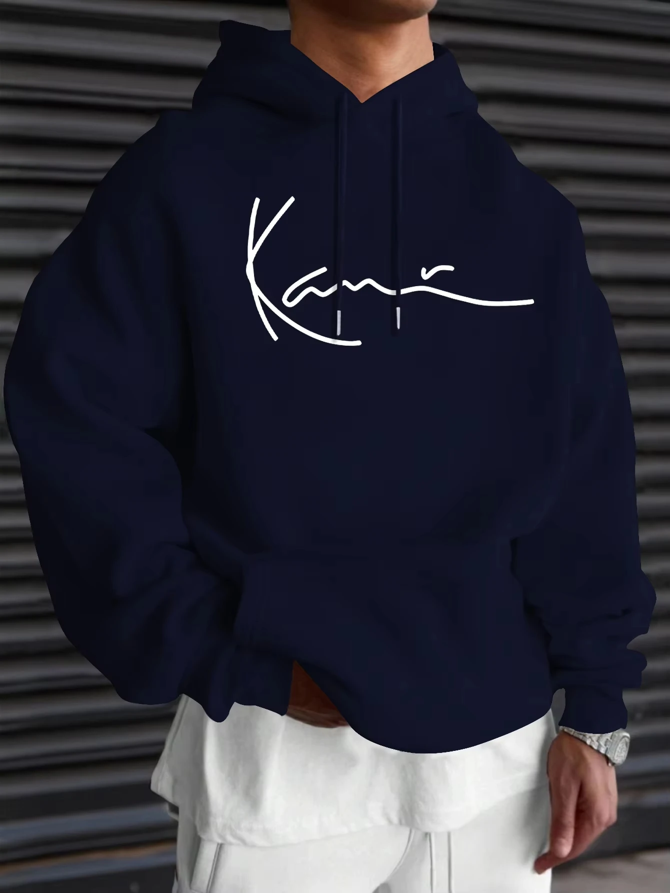 2026 Fall/Winter Fashion Print Unisex Windproof and Warm Cotton Oversized Hoodie for Outdoor Commuting, High-Elasticity Top