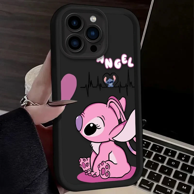 Hot Cartoon Simplicity Stitch Angel Heartbeat Phone Case for Google Pixel 9 8 7 8A 7A Pro XL Soft Silicone TPU New Back Cover