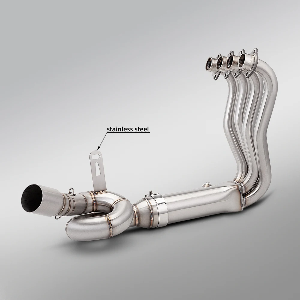 ZXMOTO 500RR Slip On Full Motorcycle Exhaust Kit Swirl Front Header Matched Tail Pipe Replacement Assembly