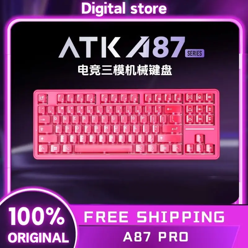 

ATK A87 PRO Wireless Mechanical Keyboard Tri Mode RGB Low Delay Gaming Keyboard Gasket Long Battery Life Custom PC Accessory