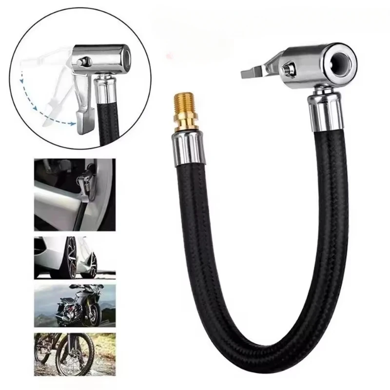 

Tire Inflator Hose Inflatable Air Pump Extension Tube Adapter Twist Tire Connection Lock for Car Bike Motorcycle