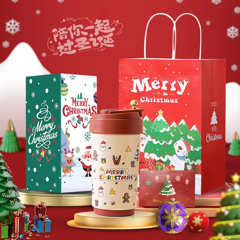 High color value 316 stainless steel Christmas gift for men and women cute thermos cup coffee cup intelligent display temperatur