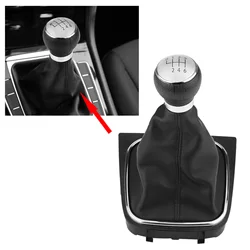 6 Speed Car Gear Shift Knob Lever Stick Gaitor Boot Cover for VW Golf 6 MK5 MK6 Jetta 2005-2014