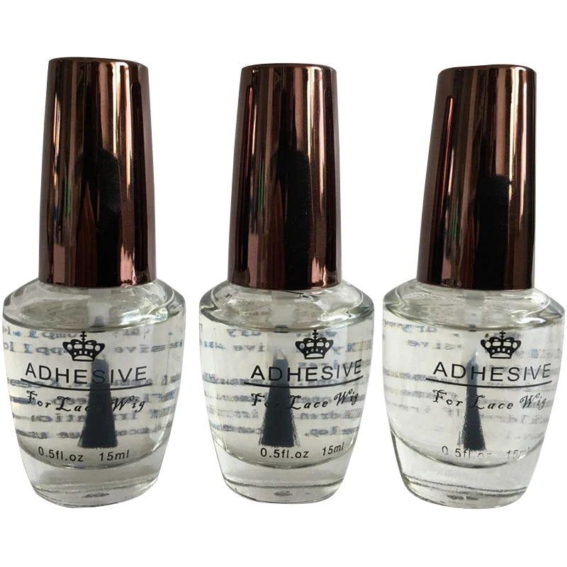 

3pcs Lace Glue Waterproof Lace Front Wig Glue Transparent Wig Adhesive Hair Bonding Glue For Hairpiece Toupee Wig Accessory 15ml