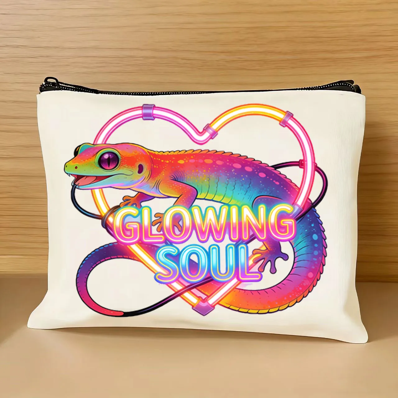 

1 шт., креативная сумка для хранения саламандра, большая вместительная ручная холщовая сумка, сумка для ручек, сумка для хранения косметики