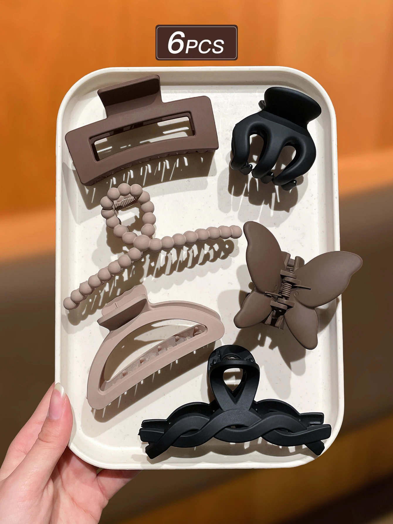 6 قطع من مشابك الشعر الرجعية العصرية والمقابض للنساء إكسسوارات الشعر متعددة الاستخدامات هدية توصية زينة شعر للسيدات #2