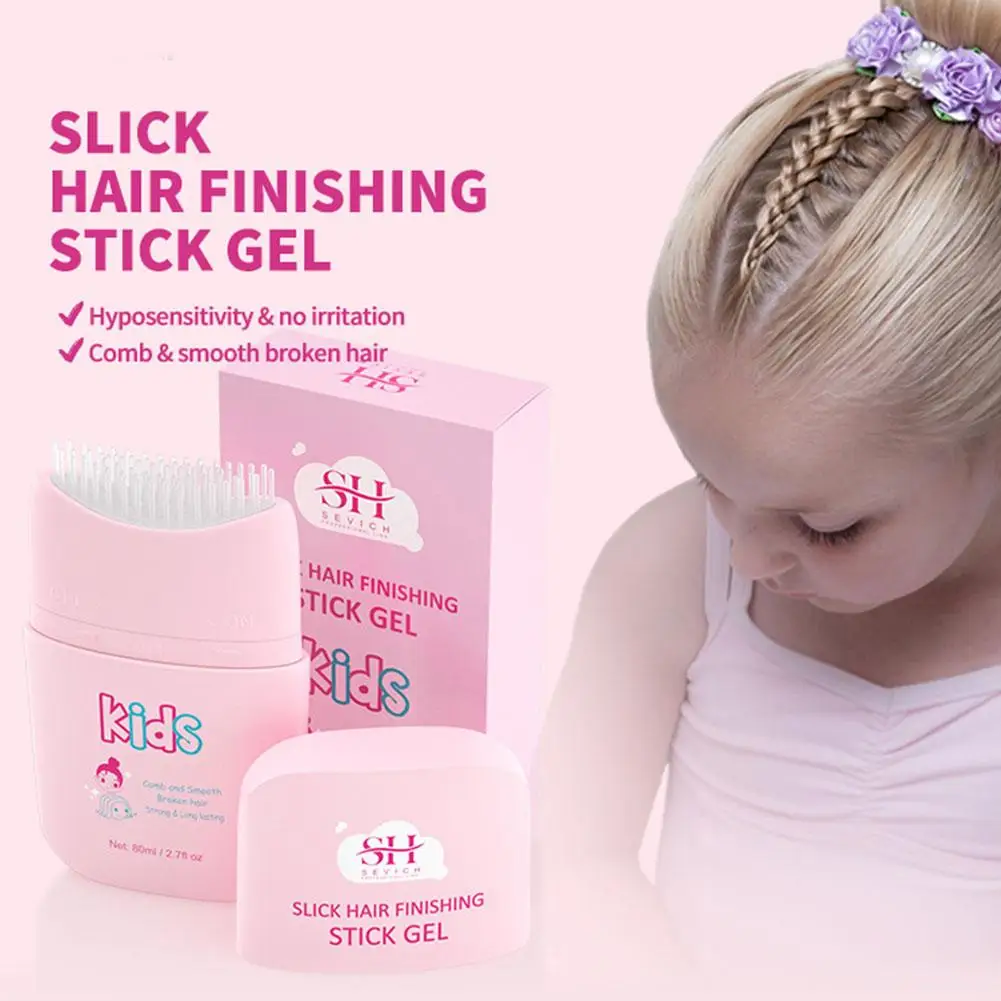 Kids Hair Wax Hair Gel With CombNon-Greasy Style Hair Drying Quick Children's Strong Wax Hold Cream Cream Hair 80ml Finishi G0Z5