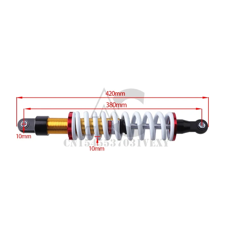 380mm 10MM Motorcycle Shock Absorber Rear Suspension For 110CC 125CC 140CC160CC DIRT PIT BIKE for Quads Some Pit Bikes Buggies