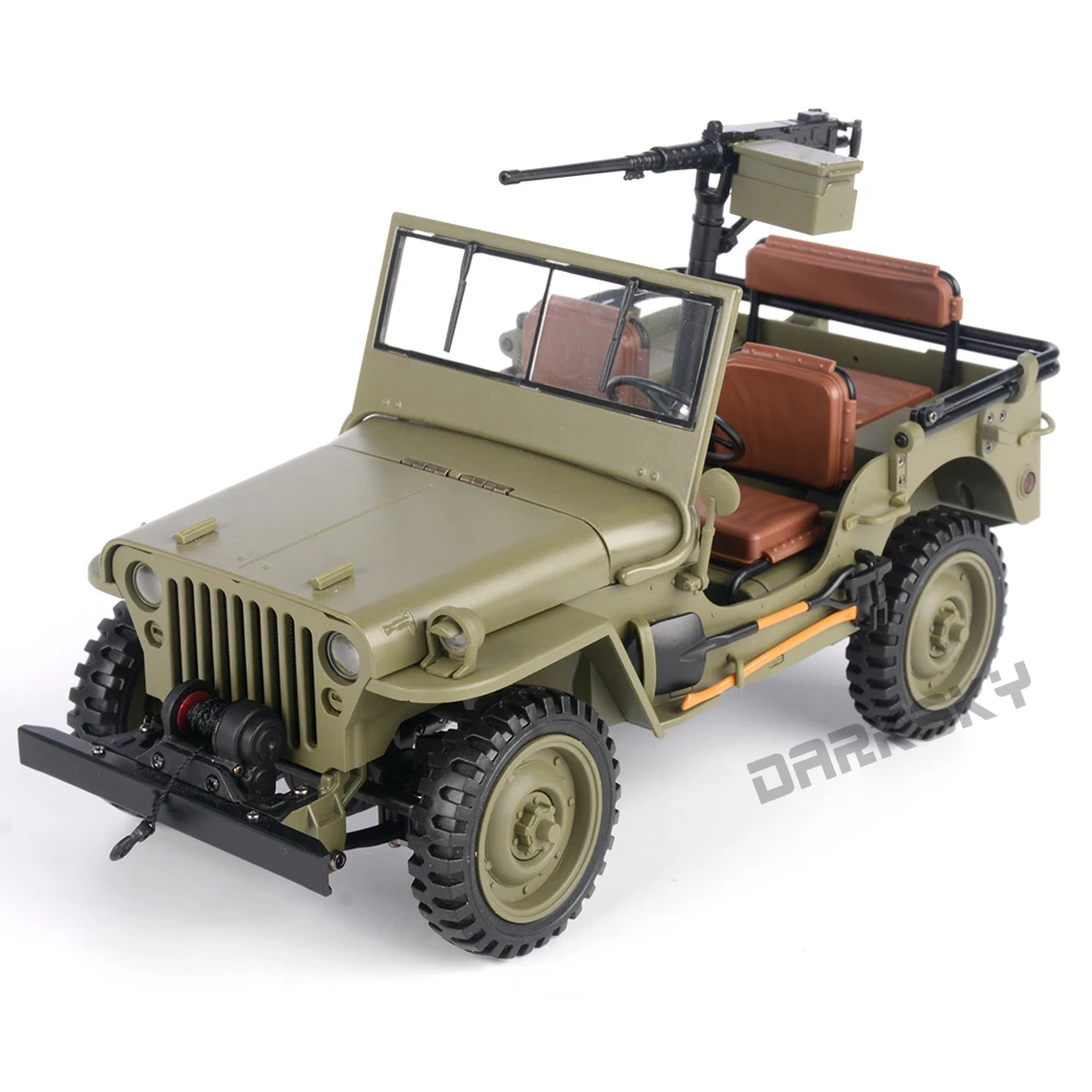 HG4-58 Willys 1/14 RC Electric Remote Control Model Car MINI Simulation Military Truck Aldult Kids Toys