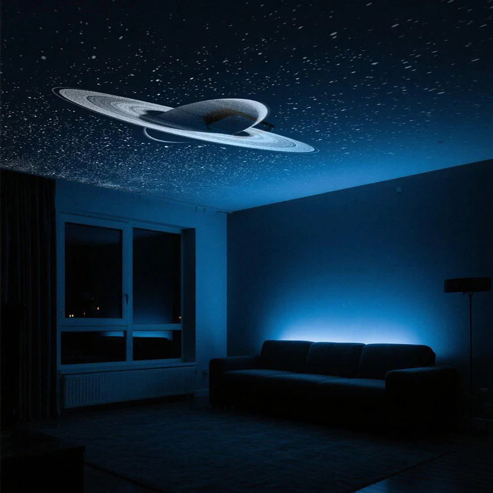 Luce ambientale per interni auto Luce stellare sul tetto USB LED Proiettore per atmosfera stellata Decorazioni per feste notturne Luce romantica della galassia Saturn