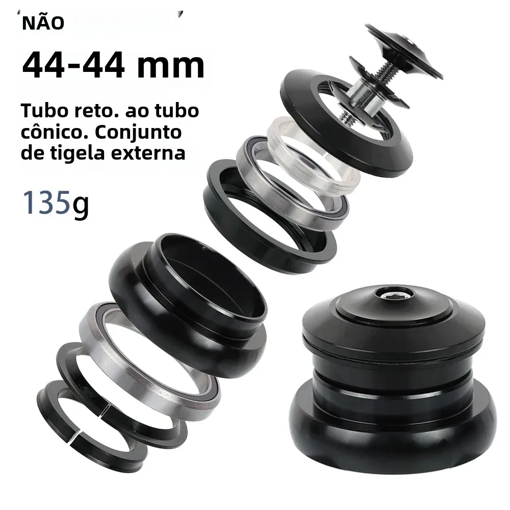 Grupo de tigela de mountain bike TANKE-MTB, fone de ouvido de liga de alumínio, rolamento de garfo reto cônico, 44-44mm/52/55/56mm, 11/8 ",11/2", 28.6mm
