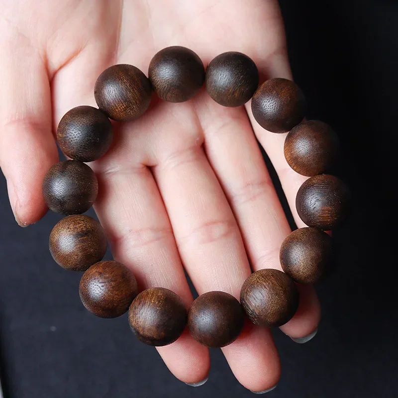 Natural authentic Vietnam jewelry agarwood bracelet Huang Qinan ego MEN'S crafts Buddha beads rosary factory wholesale