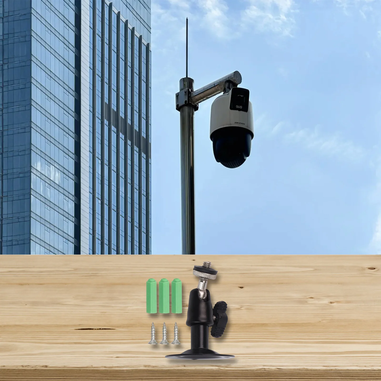 1PC Wall Mount Bracket Metal Holder Secure Rotary Bracket For CCTV Camera Stand With Adjustable 180 Degree Viewing Angle