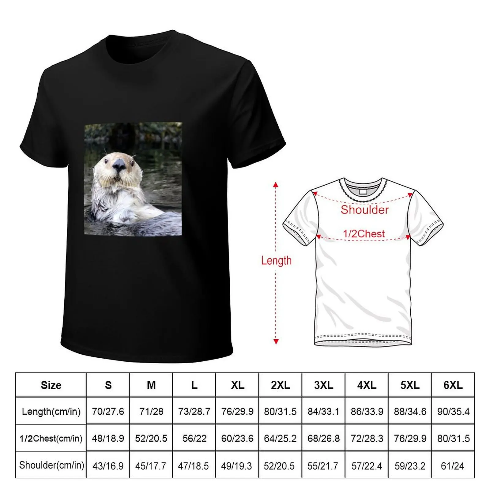 Sea Otter.....Hi There! T-Shirt custom t shirt plain mens fashion