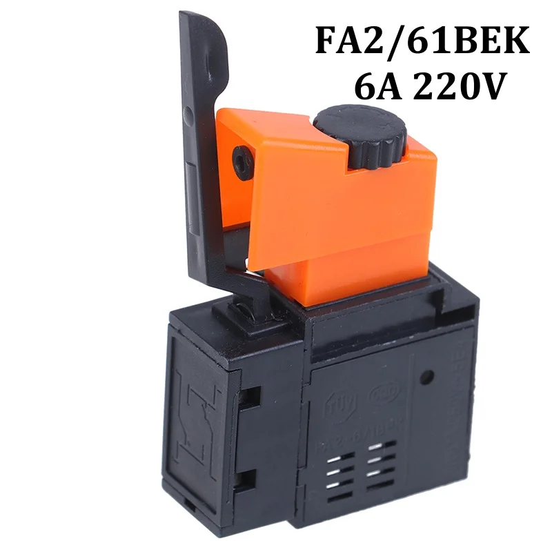 1pc AC 220V/6A FA2/61BEK Adjustable Speed Switch For Electric Drill Trigger Switches