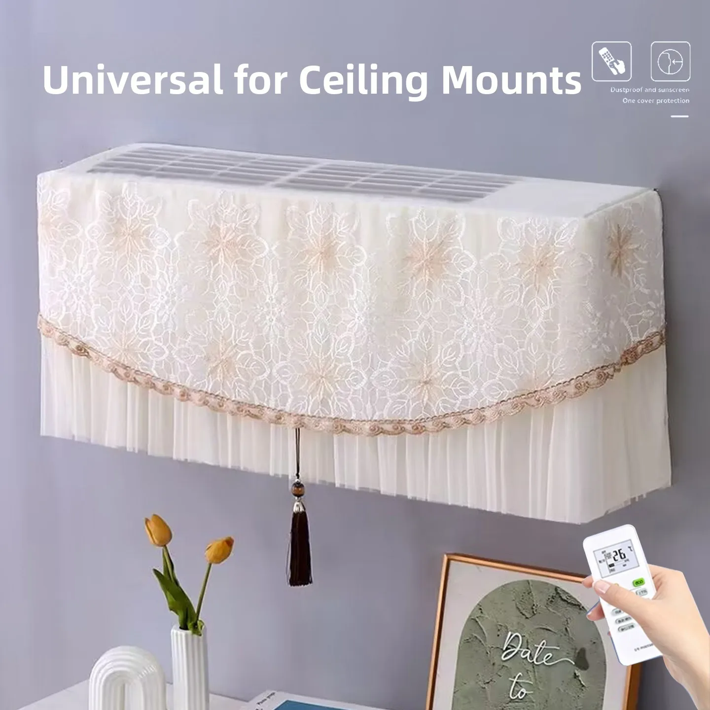 

Современный кружевной декоративный защитный чехол для кондиционера (для Ge Midea)