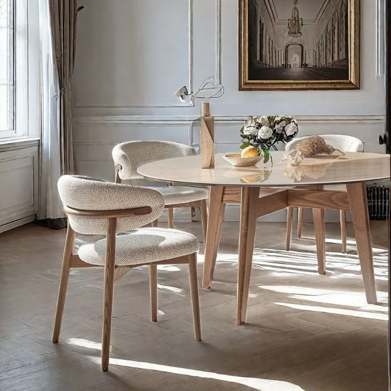 

Nordic Wrought Iron Dining Chair,Home Use,Imitation Wood Backrest,Simple Chair,Hotel Backrest Chair,Soft Bag Dessert shop Chairs