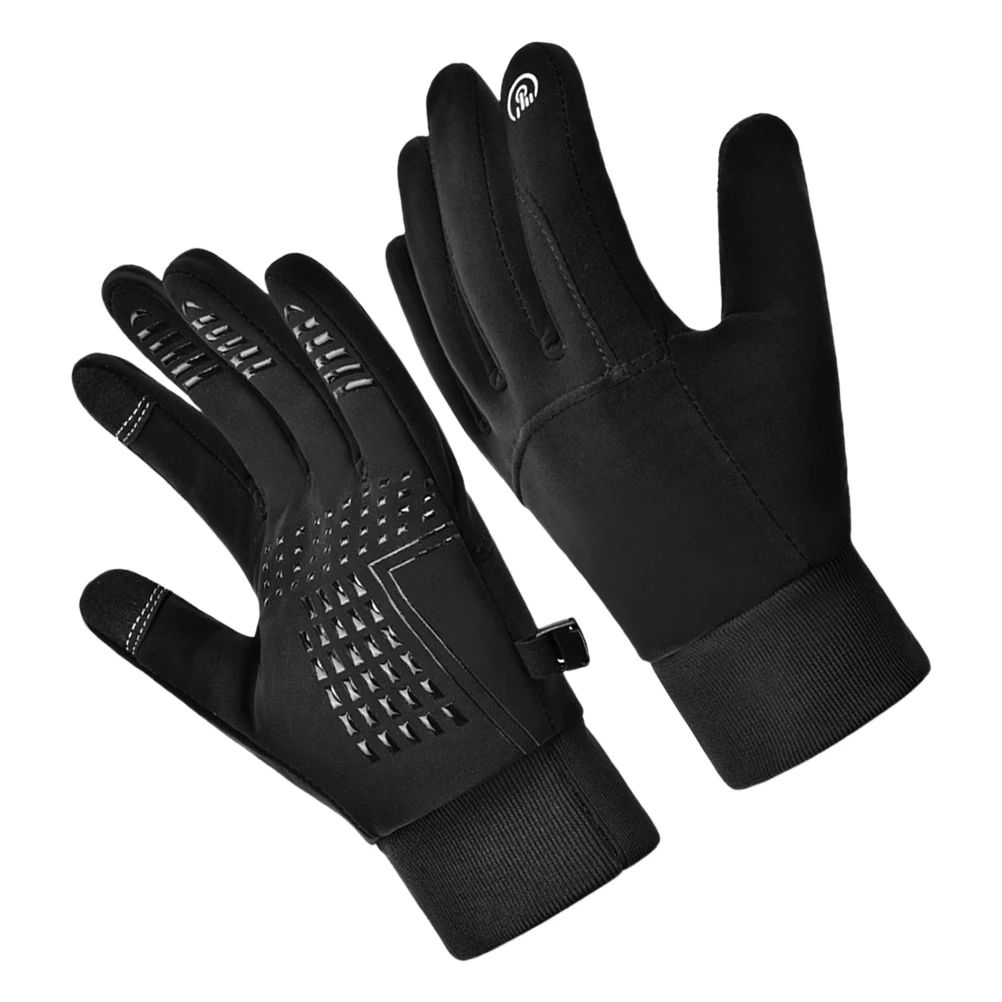1 Pair Cycling Gloves For Men Women Cold Weather Windproof Waterproof Insulated Warm Touchscreen Anti-Slip Mountain Bike Outdoor