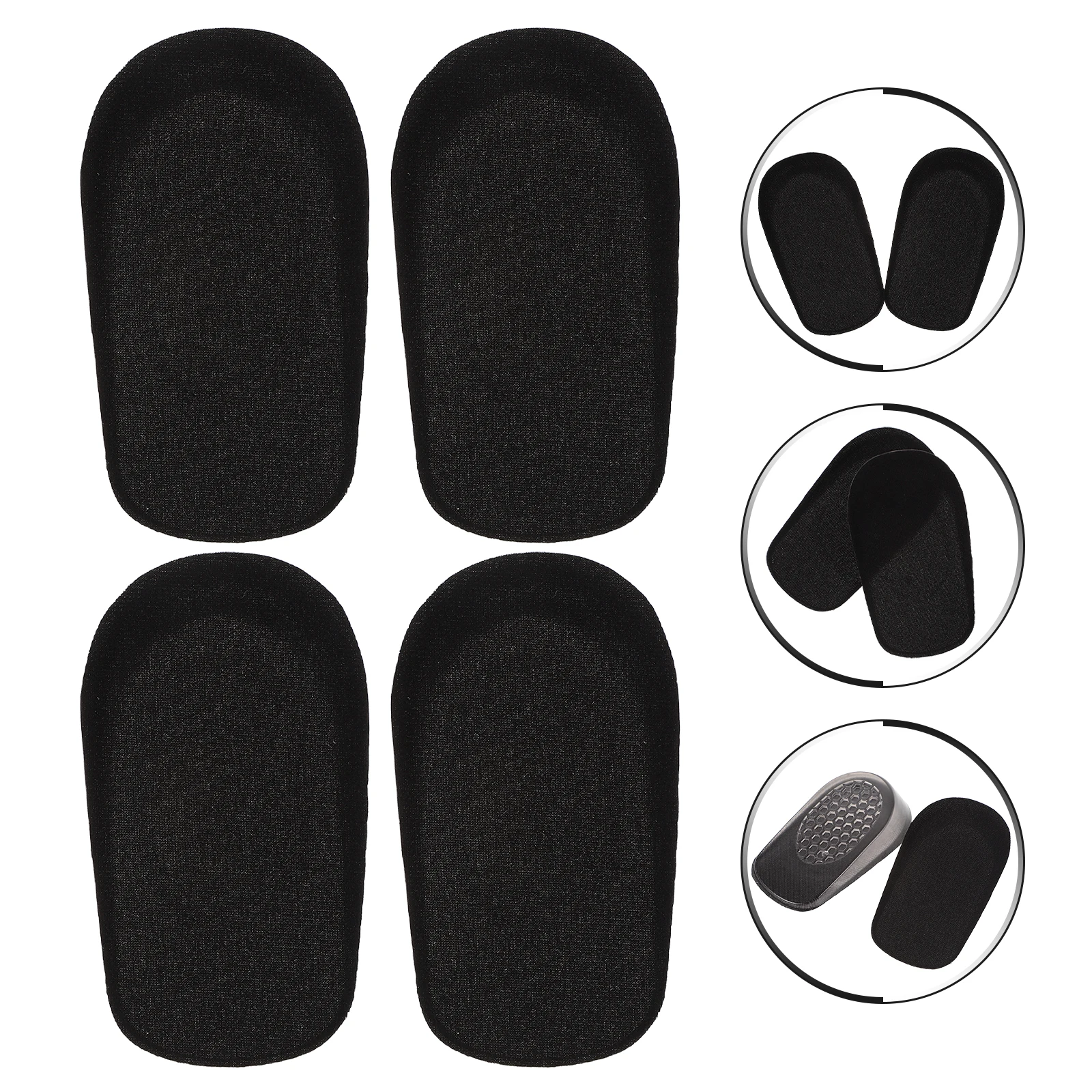 

4pcs Invisible Heel Pads Comfortable Height Increasing Insoles Shock Absorption Breathable Shoe Cushions For Men Women