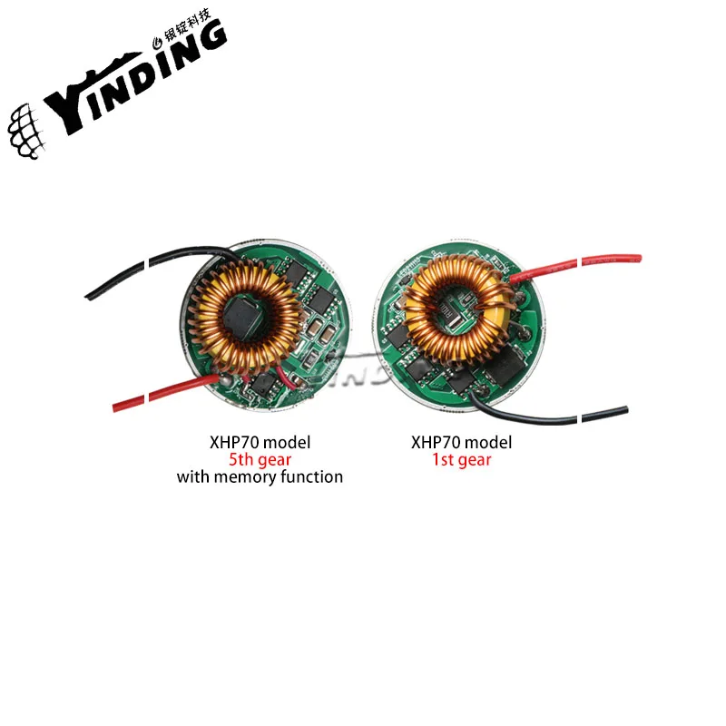 1 torch driver 8-15V circuit board for XHP70 new driver accessory accessory 7070 lamp connection voltage: 6V