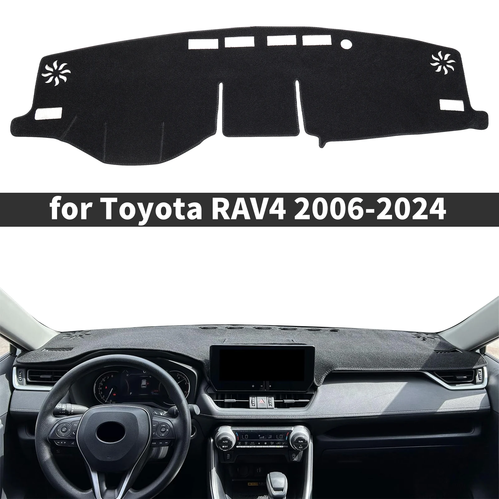 

fit for Toyota RAV4 2006 2007 2008 2009 2010-2024 Car Accessories Dashmat Dashboard Cover Pad Protective Carpet DashMat Sunshade