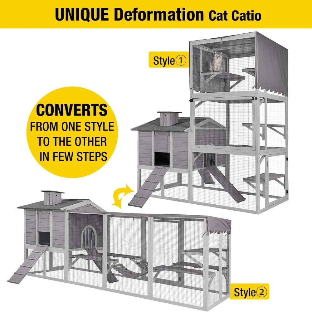 Cica Lakóház catio kültéri Cica enclosures, Messzemenő Barka Lakóház Cica Részvény Járóka vel platforms & egyedi Deformáció Macskák Lakóház