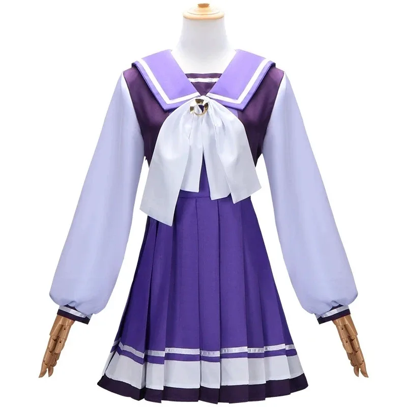 Set Kostum Cosplay Seragam Sekolah Anime Pretty Derby Pakaian Gaun Uma Musume Derb untuk Wanita Pakaian Penyamaran Pertunjukan Halloween