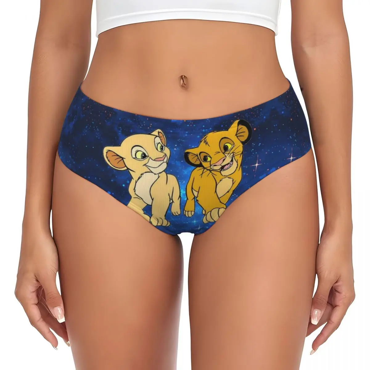 Bragas elásticas cómodas personalizadas del Rey León Simba de la ropa interior de las mujeres