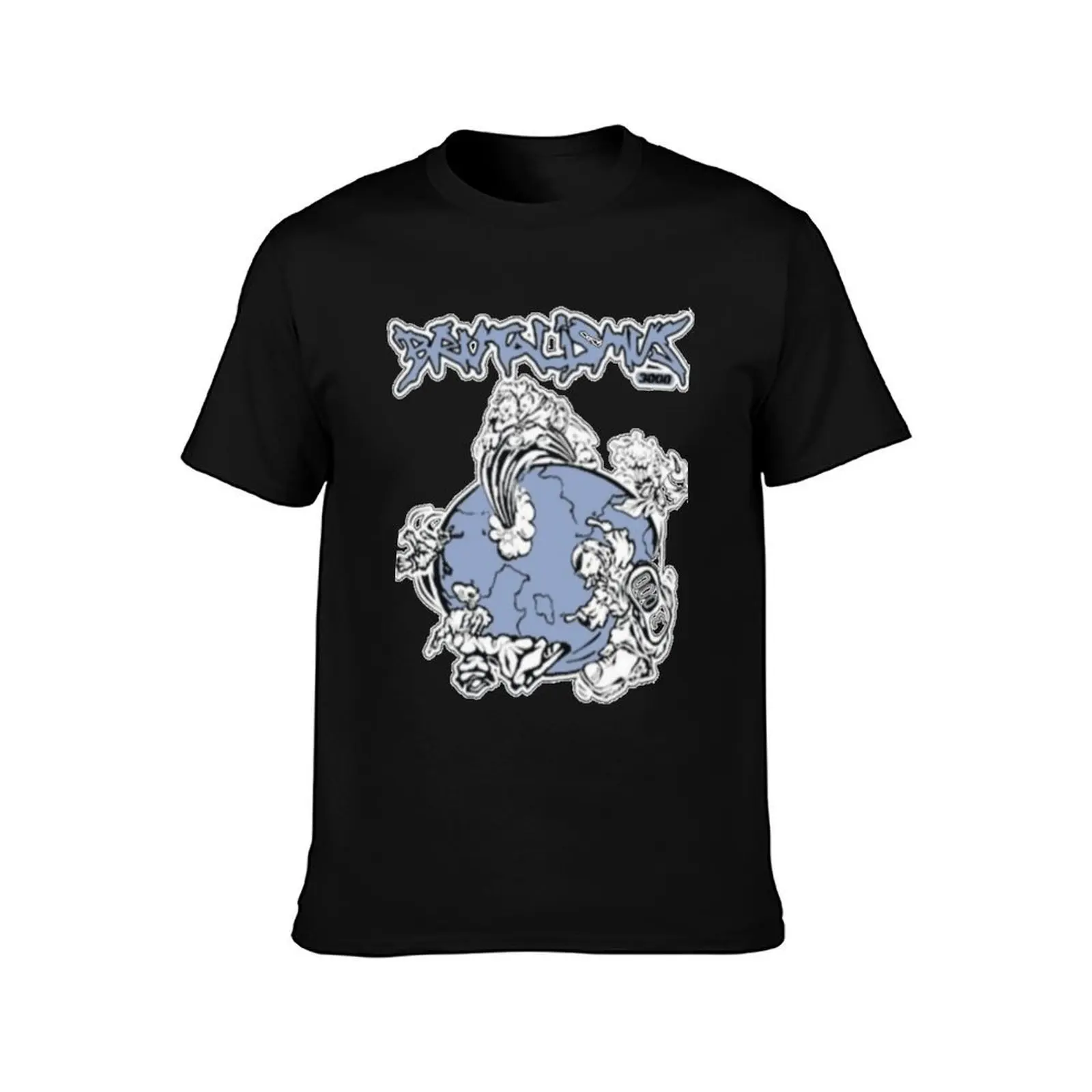Brutalism 3000 1 T-Shirt Basic Simple Design Short Sleeve Shirt T-Shirt