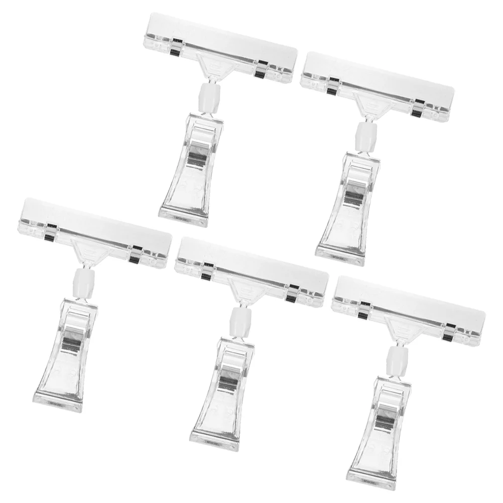 5 Pcs Display Stand Price Signs Clip Multi-function Holders Rotatable Tag Clips Multi-use Pop 1100X800X200CM Swivel