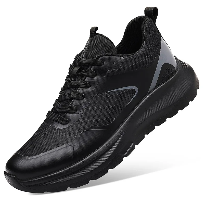 

Breathable Black Casual Sneakers for Men 2025 Summer Autumn New Designer Shoes Male Fashion Soft Leather Sports Shoes Man