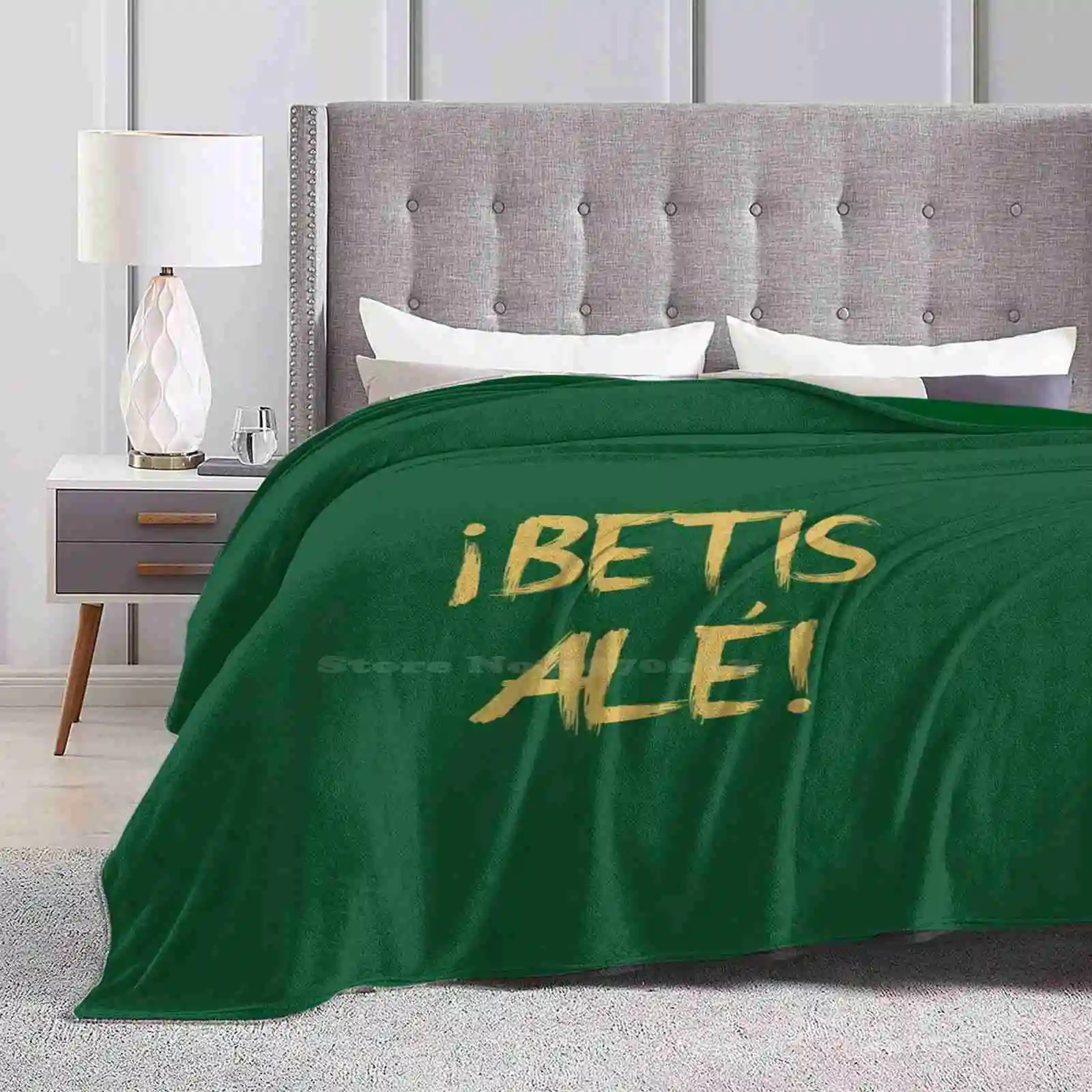 ? Betis Alé! Gold Creative Design Comfortable Warm Flannel Blanket Sevilla Espa ? A Spain Los Verdiblancos Verderones Béticos