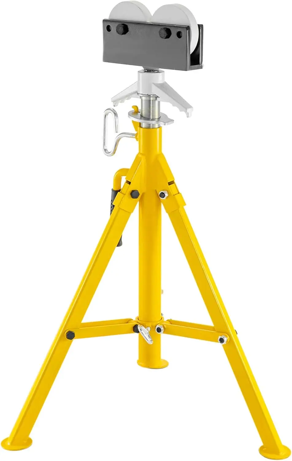 

Adjustable Height 0.5-12 Inch Portable High Pipe Stand with Roller Head, 2500Lb Capacity for Industrial Use