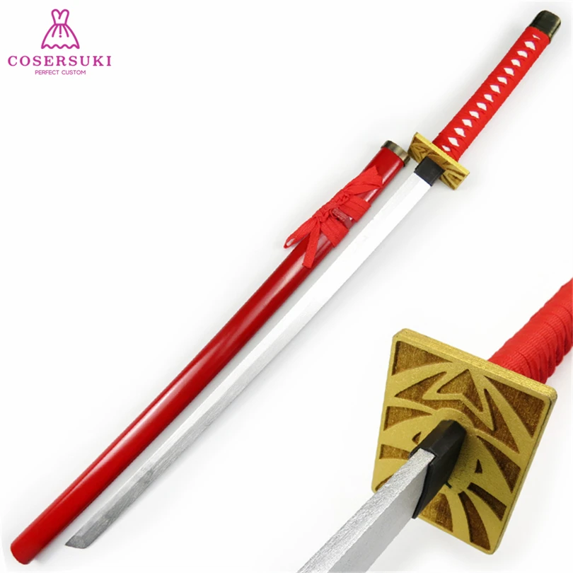 Abarai Renji zanpakutou zabimaru Katana Prop Samurai Sword Wooden Blade 100CM Cosplay Prop