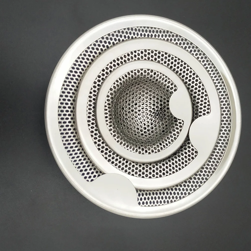 3 قطعة شبكة تصفية المجاري من الفولاذ المقاوم للصدأ سهلة التركيب، مصفاة استنزاف الدش النظيفة، غطاء حوض المطبخ المضاد للانسداد #1