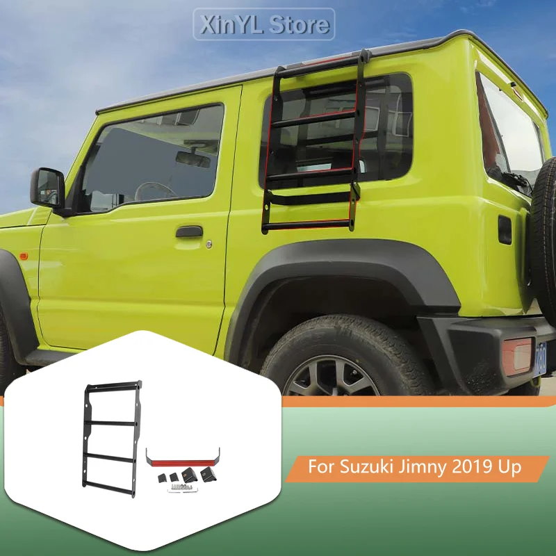

Car Aluminum Alloy Rear Window Extension Climbing Ladder For Suzuki Jimny 2019 UP 3-Door Automotive Exterior Accessories Black B