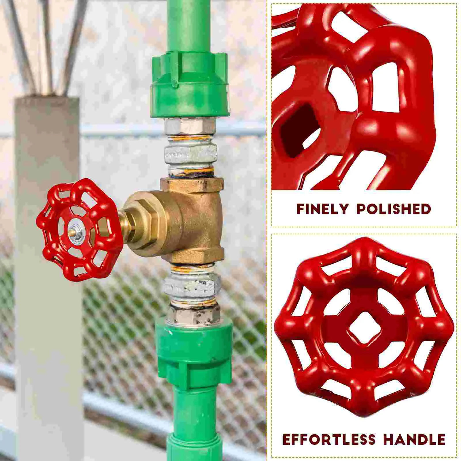 Water Pipe Fittings Faucet Hose Attachment Gate Valve Bib Handle Handwheel Replacement