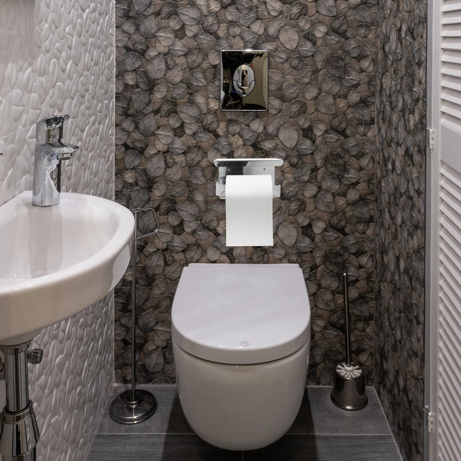 

Держатель для туалетной бумаги из нержавеющей стали, настенная полка для хранения, многофункциональный органайзер, подставка для мобильного телефона, пепельница для сигарет